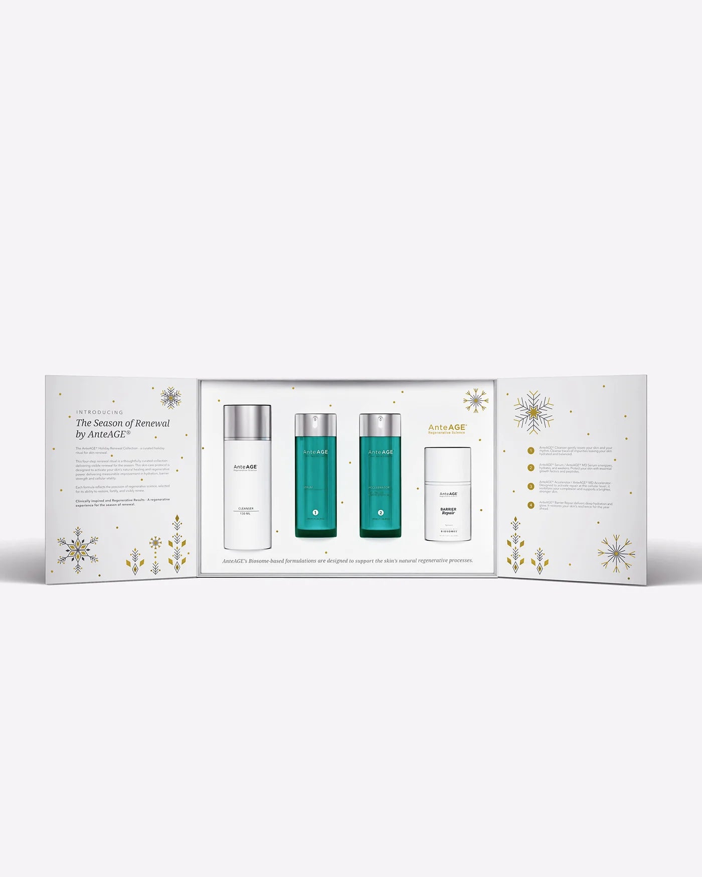 AnteAGE PRO Holiday Renewal Collection four-step skincare set