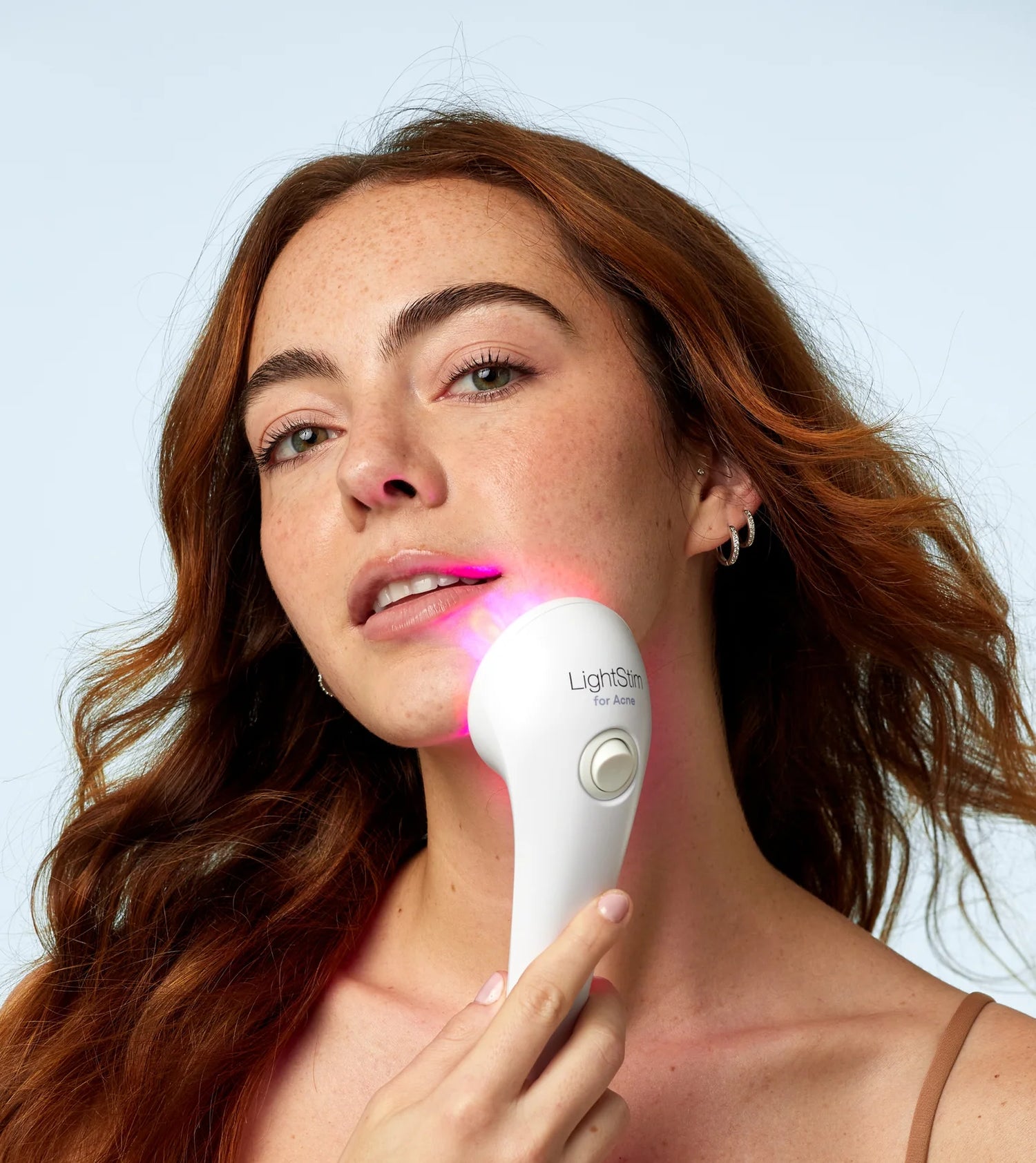 LightStim for Acne Product Photo with the model