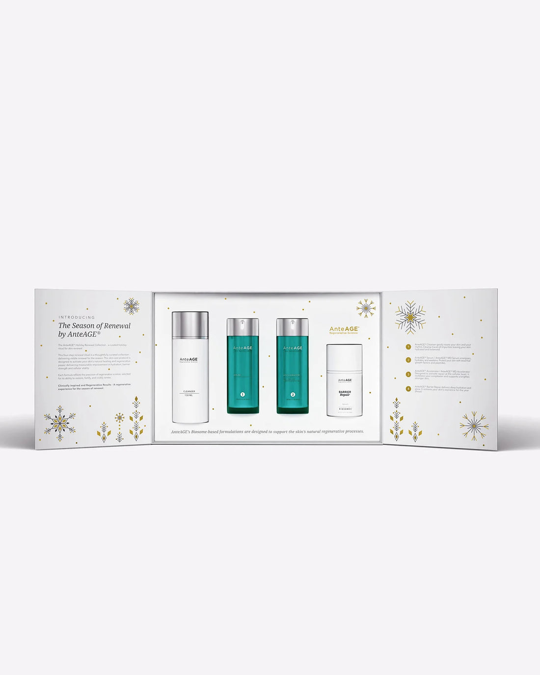 AnteAGE PRO Holiday Renewal Collection four-step skincare set