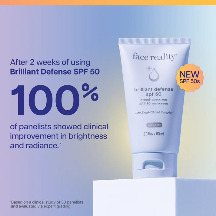 Acne-safe sunscreen that hydrates and brightens the appearance of skin.