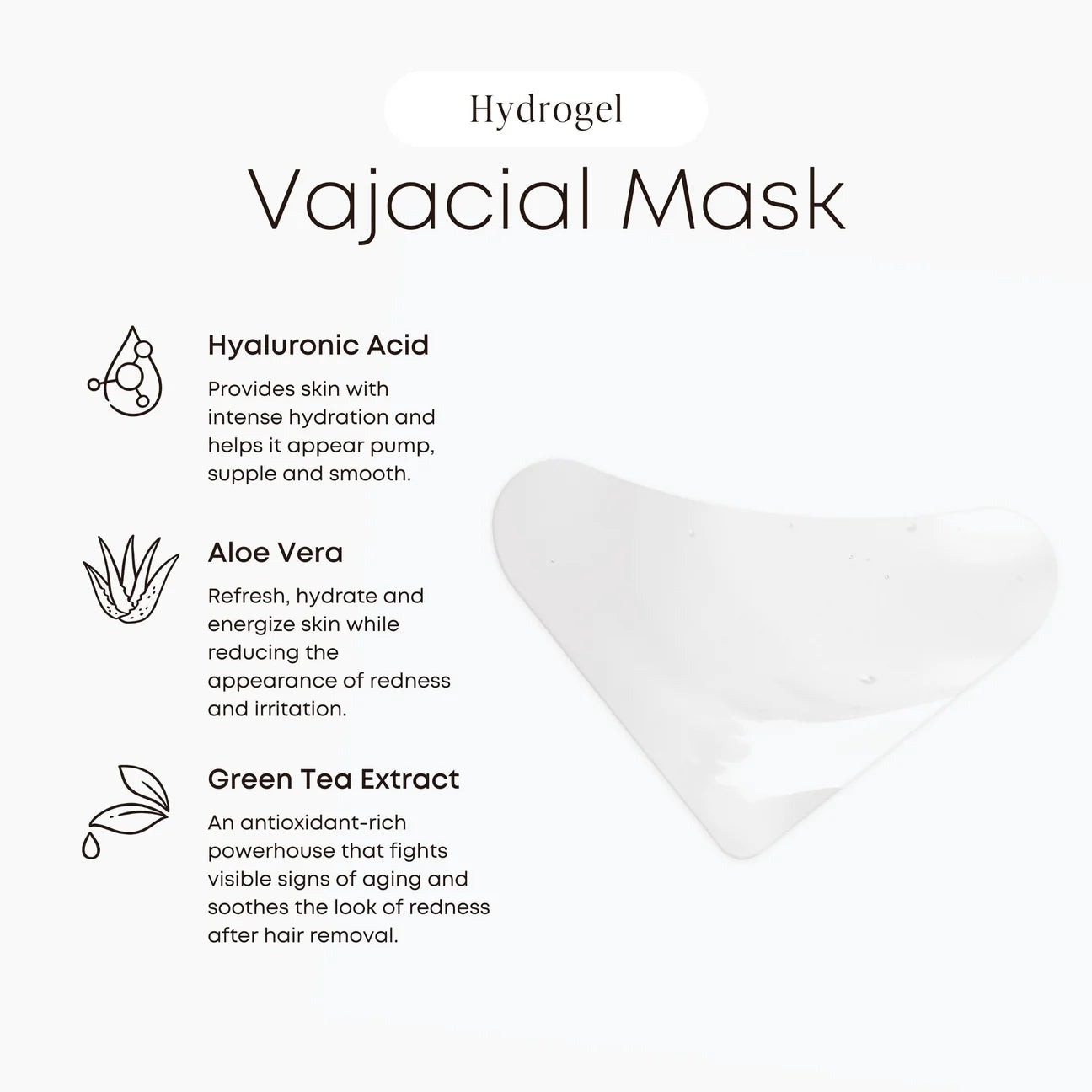 Bushbalm | Hydrogel Vajacial Triangle Mask Ingredients