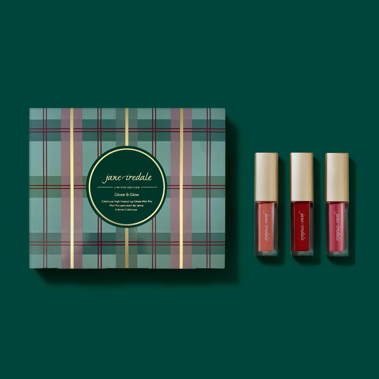 High-impact lip glaze mini set with mirror-like shine and comfortable, non-sticky wear