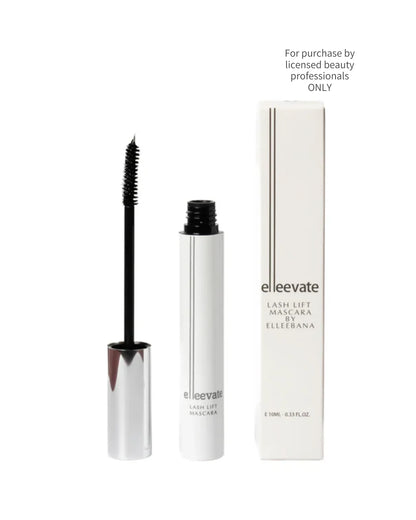 Open Elleebana Elleevate Keratin Black Aftercare Mascara showing the applicator wand.