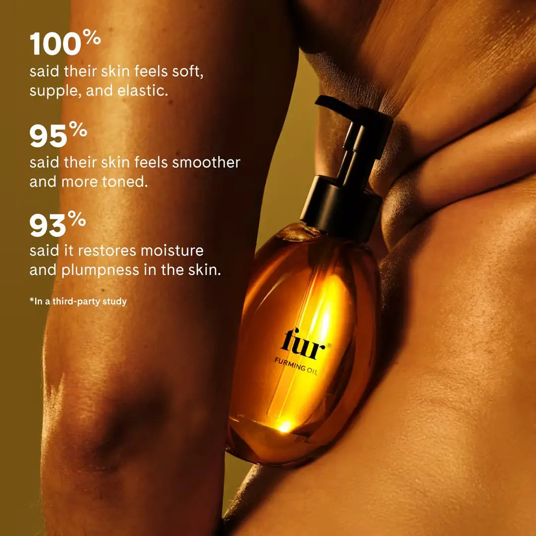 Fur Furming Oil nourishing body oil for dry crepey skin