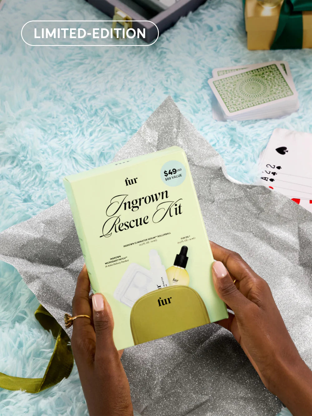 Travel-size Fur Ingrown Rescue Kit for ingrown hair treatment