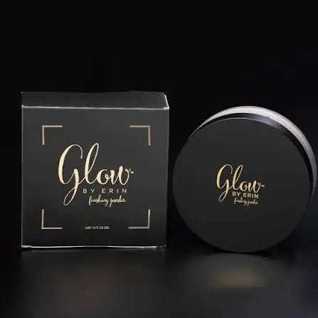 Spray tan finishing powder and soft Aura Brush by Glow By Erin