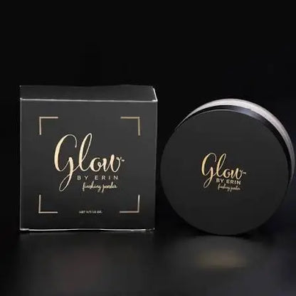 Spray tan finishing powder and soft Aura Brush by Glow By Erin