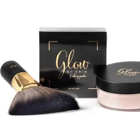 Glow By Erin Finishing Powder Jar and Aura Brush Combo